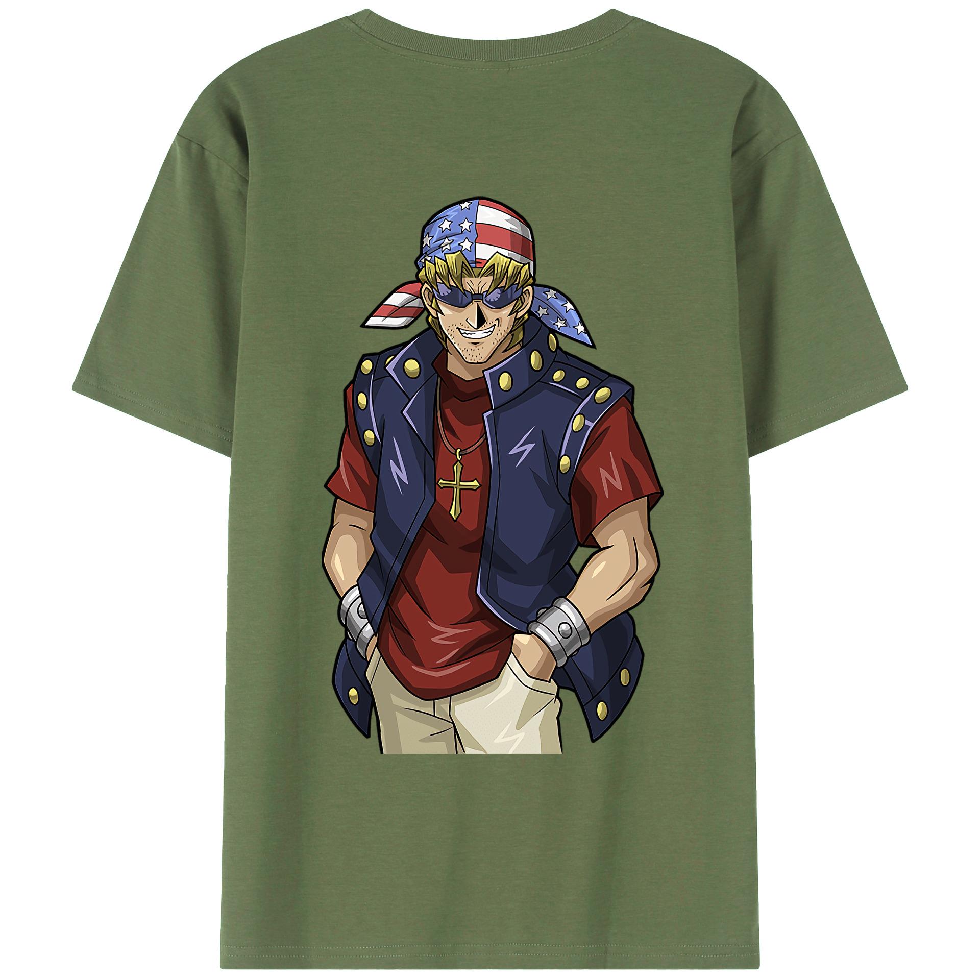 （画像用） 遊☆戯☆王 Yu-Gi-Oh! 綿100％ メンズ半袖Tシャツ（バックプリント） 通気性